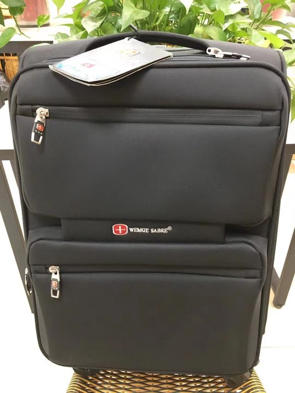 Tas Bagasi Kain Ringan 20 Inci 22 Inci 24 Inci Hitam Warna