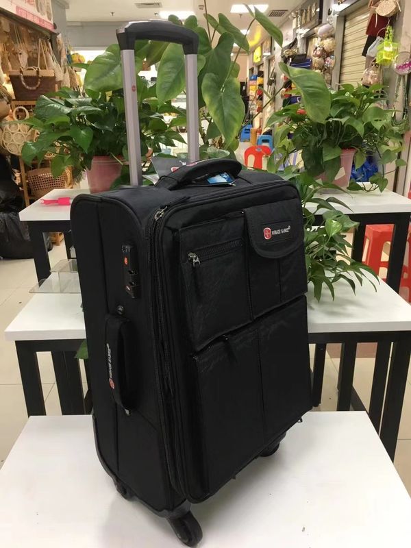 Tas Bagasi Kain Ringan 20 Inci 22 Inci 24 Inci Hitam Warna