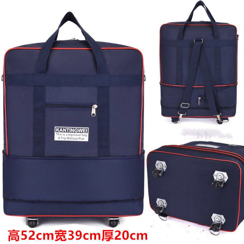 Kain Oxford Kapasitas besar Bagasi Rolling Tas Multicolor Praktis