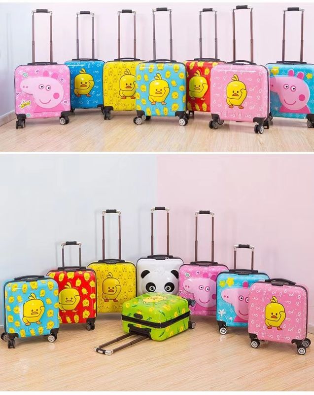 Hot Selling Murah Abs Anak-anak Travel Baggage Tas Trolley 18 Inci Karakter Kartun Anak Bagasi