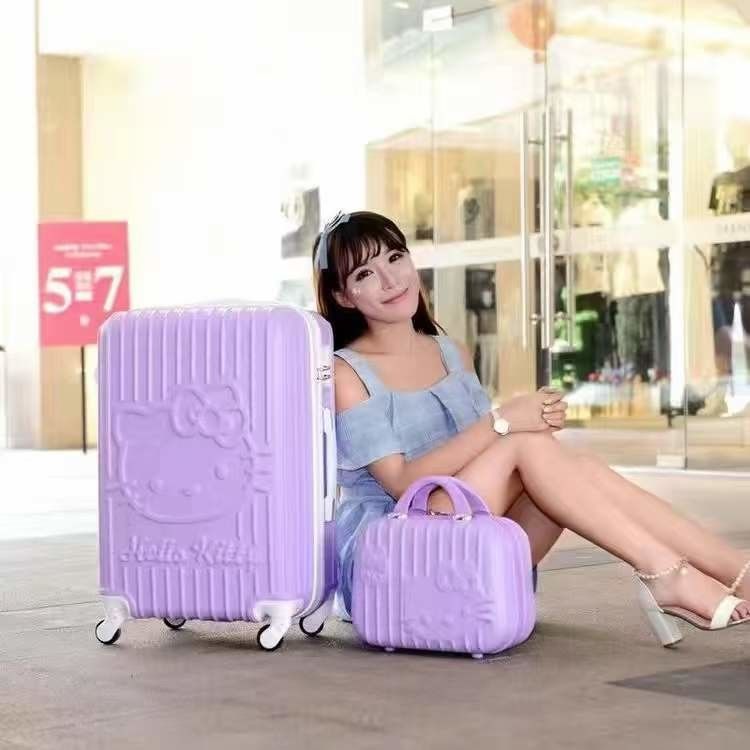 Cat Heart Shape Travel Bag Bagasi Baju Koper Produsen 4 Roda Trolley Travel Bagasi Baju Baju