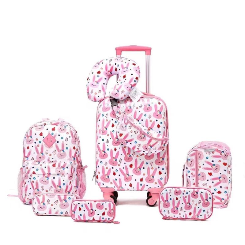 Bagasi anak-anak 6 Piece Set 16 Inch Kids Rolling Baggage Hadiah anak-anak koper untuk gadis