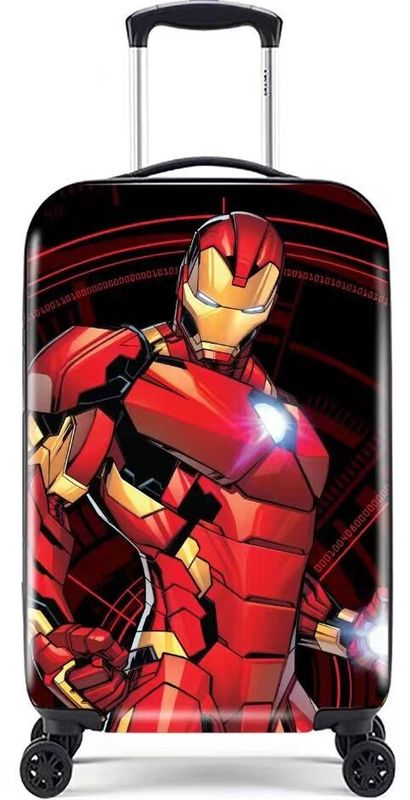 Cartoon Print Anak Hard Case Baggage Superman Sekolah Anak koper ABS PC 4 Roda Anak Hard Shell Baggage