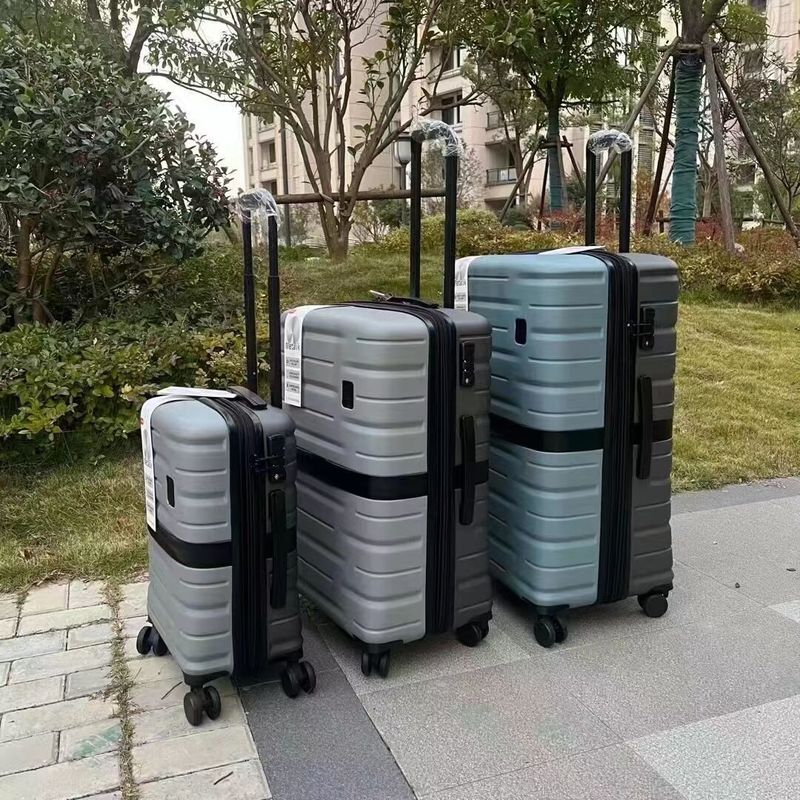 Produsen Custom Airplane Trolley Portable Outdoor Fashion Hard Shell PP Travel Baggage Sets