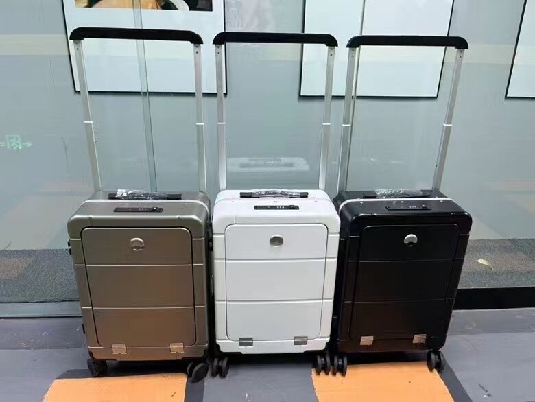 Latest Fashion Travel Bags Trolley Baggage Custom Suitcase PC Hard Shell Suitcase Dengan Kantong Terbuka Depan