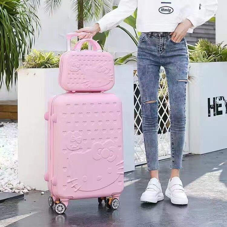 Grosir Customized ABS Riding Baggage Harga besar 4 Roda Tas Trolley Anak-anak Set koper perjalanan
