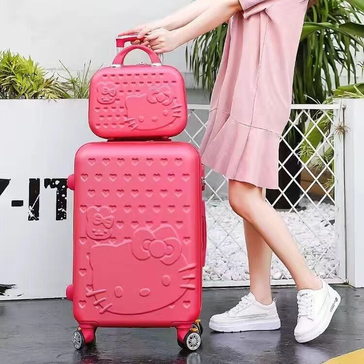 Anak-anak PC Custom Travel Trolley Bagasi Tas Koper Set Plastik Rolling SuitCase Untuk Anak-anak