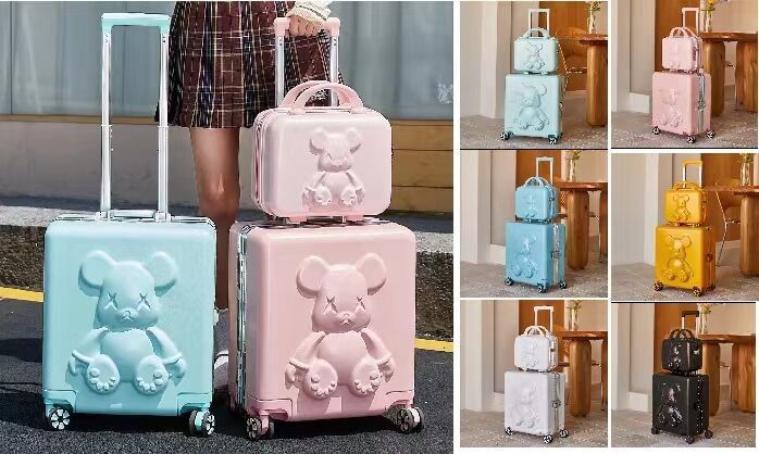 Baju Kertas Set ABS Trolley Bagasi Hardshell Spinners Baju Kertas Untuk Anak-anak Siswa Gadis Anak laki-laki