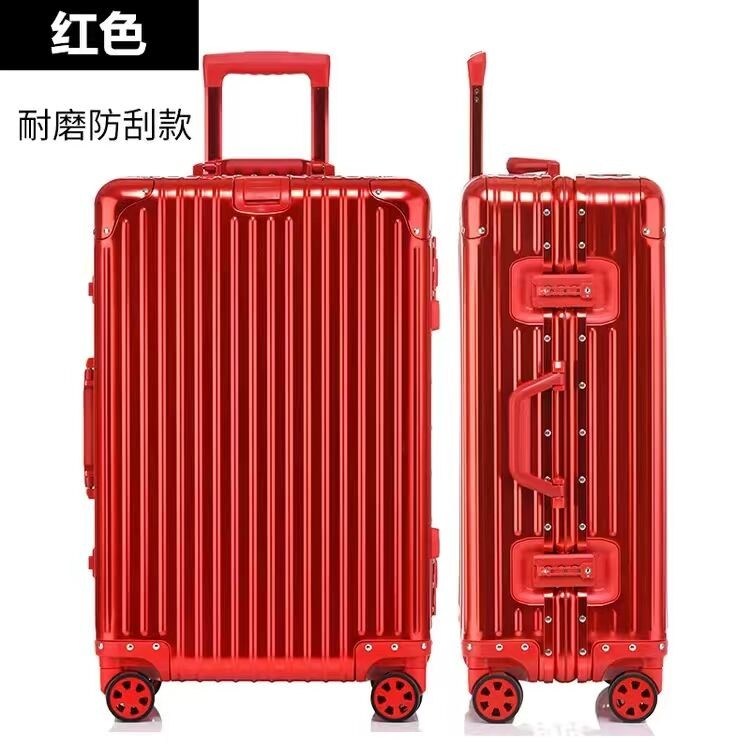 Keranjang Aluminium Trolley Perjalanan Dengan Roda Senyap Kerang tahan lama Tas Perjalanan Disesuaikan Bagasi