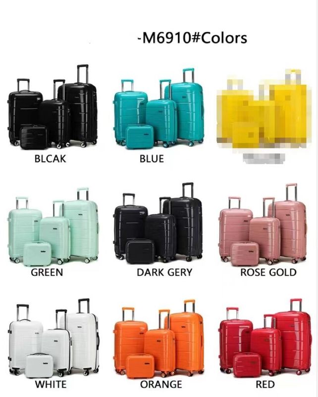 Pabrik Grosir PP Custom Mute Wheel Kapasitas Besar Fashion Traveling Trolley Set koper