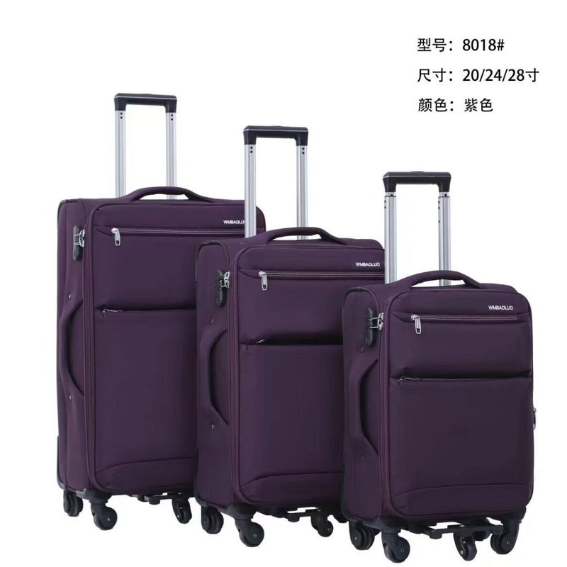 Menerima Bagasi Perjalanan Berkas Tangan Dengan TSA Lock Soft Fabric Trolley Bagasi Oxford Trolley Bag