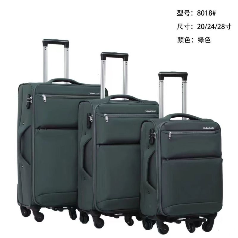 Custom Logo Bagasi Tas Perjalanan Set Bagasi Trolley Waterproof Bagasi Kain Oxford Bagasi Oxford Dengan Roda