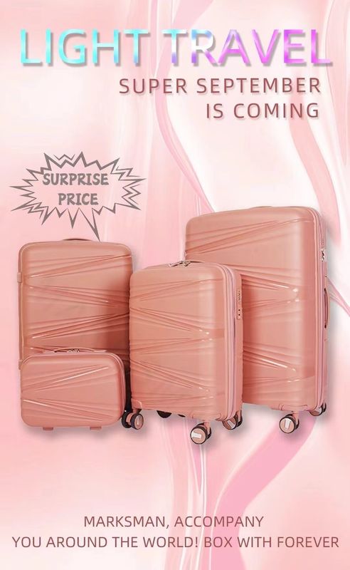 PP Baggage Of Accept Customized Universal Wheel Dan Double Zipper Set Bagasi Berkualitas Tinggi