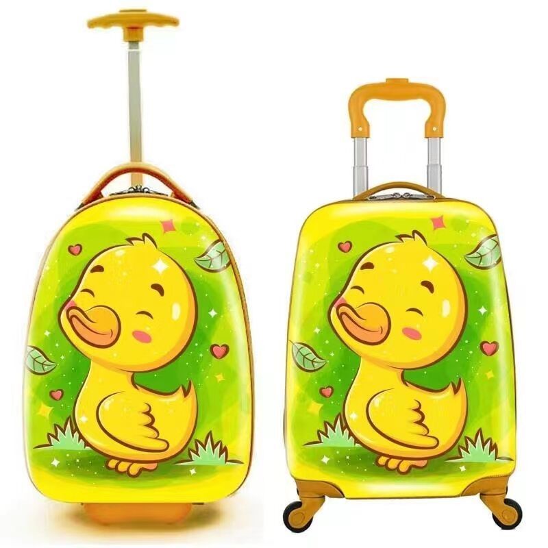 Berwarna-warni Cute Kids ABS Pc Baggage Dengan Custom Prints Kids Baggage Stylish Kids Spinner Suitcase Untuk School Travel Trip