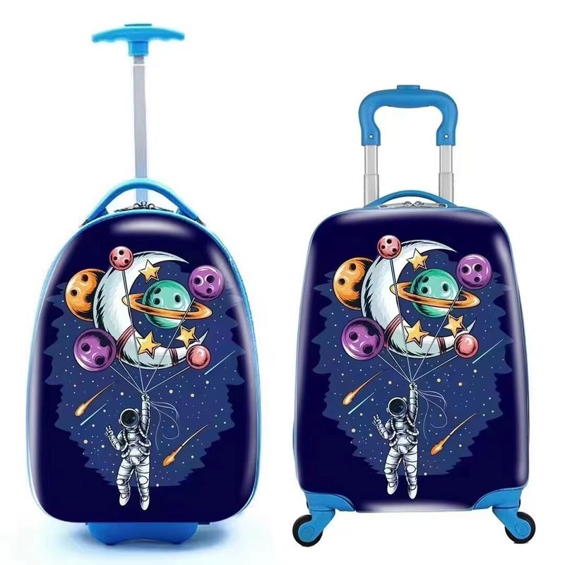 Bagasi Anak-anak Desain Kartun Populer Set koper Trolley Bagasi Dengan Anak Backpack Travel Bagasi Set Bagasi