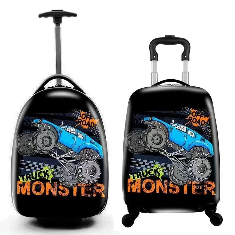 Bagasi Anak-anak Pabrik Custom Multi-Bentuk Desain Baru ABS Kartun Pencetakan Anak-anak Bawa Pada Trolley Koper Anak Koper