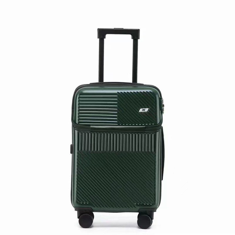 Koper berkapasitas besar Pintu depan membuka kotak boarding Mute Universal Wheel Password Trolley Case