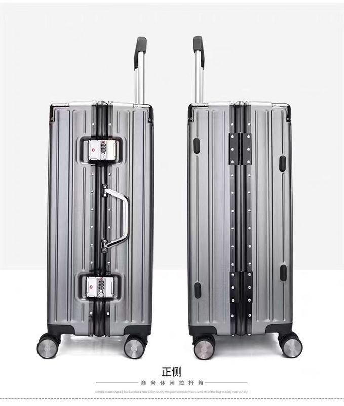 Kerangka Aluminium Bagasi Tangan Bisu Universal Roda Trolley Kasus Di Stok Kapasitas Besar Bagasi Bagasi Trolly Tas