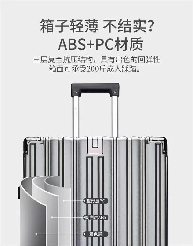 Kerangka Aluminium Bagasi Tangan Bisu Universal Roda Trolley Kasus Di Stok Kapasitas Besar Bagasi Bagasi Trolly Tas