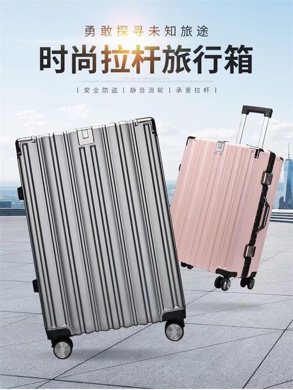 Kerangka Aluminium Bagasi Tangan Bisu Universal Roda Trolley Kasus Di Stok Kapasitas Besar Bagasi Bagasi Trolly Tas