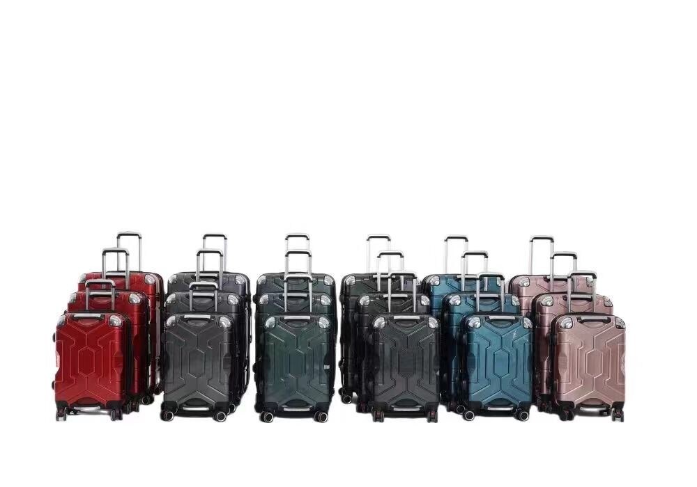 20 Inch 24 Inch 28 Inch Ready Stock ABS + PC Bagasi Anti-Pencurian Zipper Dibangun di Kode Kunci