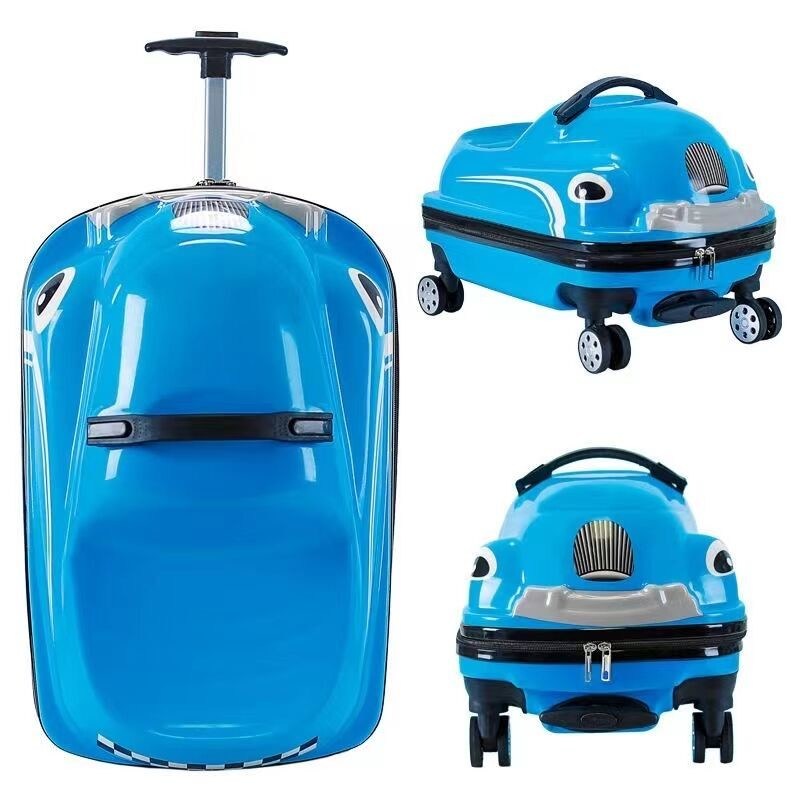 Anak-anak Scooter Bagasi Bentuk Mobil Anak-anak Bersepeda Pada Bagasi Anak-anak Tas Perjalanan Bagasi