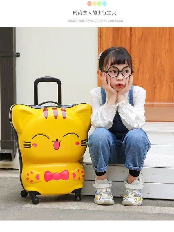 Baju Keretas Beroda Perjalanan Baju Rolling Anak-anak Baju Bundar Kabin Trolley Tas Cute Kasus Kecil