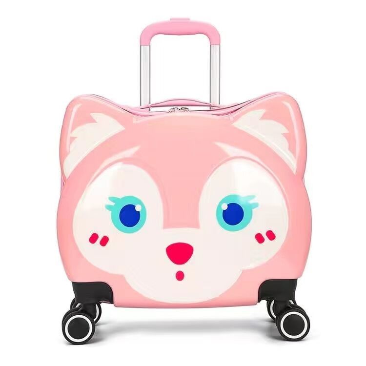 Anak-anak Tarik Kotak 3D Kartun Koper Baru Fashion Cute Tas Sekolah Hadiah Logo Bagasi Disesuaikan