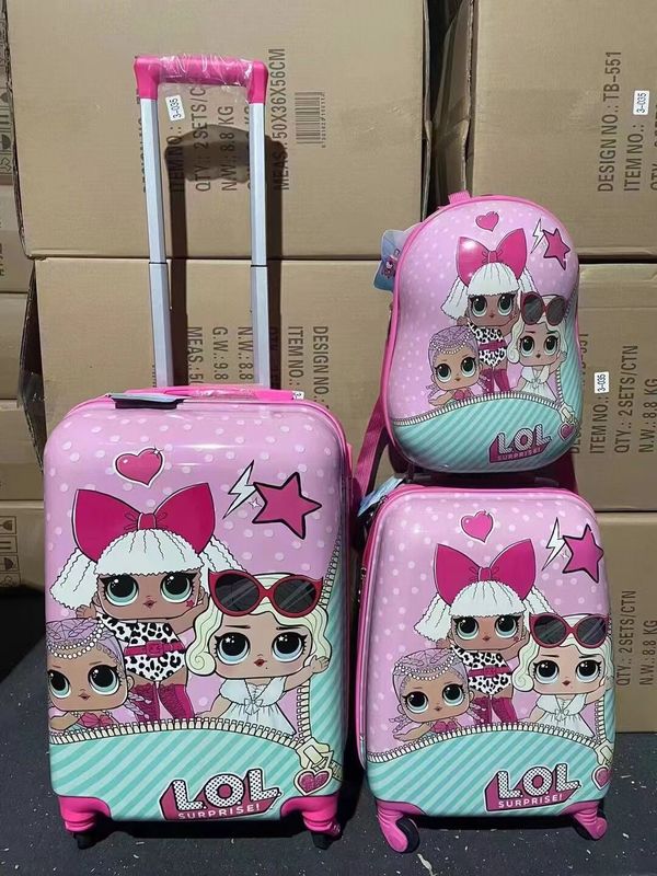 Anak-anak Bawa Bagasi Set Rolling Baju Kertas Waterproof Tas Buku Sekolah Murah Anak-anak Hewan PC Anak-anak Baju Sekolah