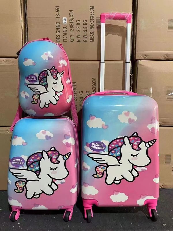 Custom Printed Cover PC Trolley Ringan Perjalanan 3pcs Set koper Tas Perjalanan Bawa Pada Bagasi koper