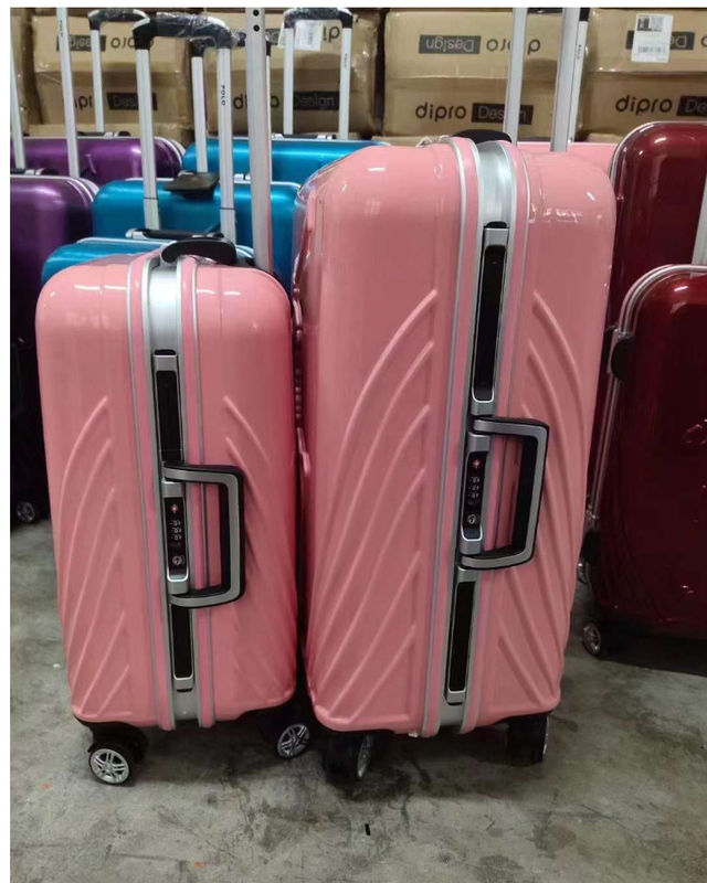 Bagasi ABS / PC yang disesuaikan 20 24 28 Inci Tas Trolley Spinner Berkualitas Tinggi Untuk Bisnis Luar Ruang