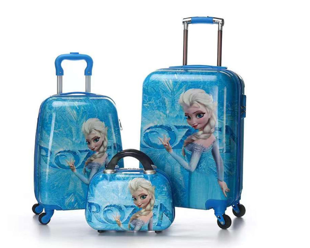 Pabrik OEM Transparan Jelas Desain Disesuaikan Kartun Desain Hewan ABS PC Travel Tas Koper Anak-anak Koper Bagasi