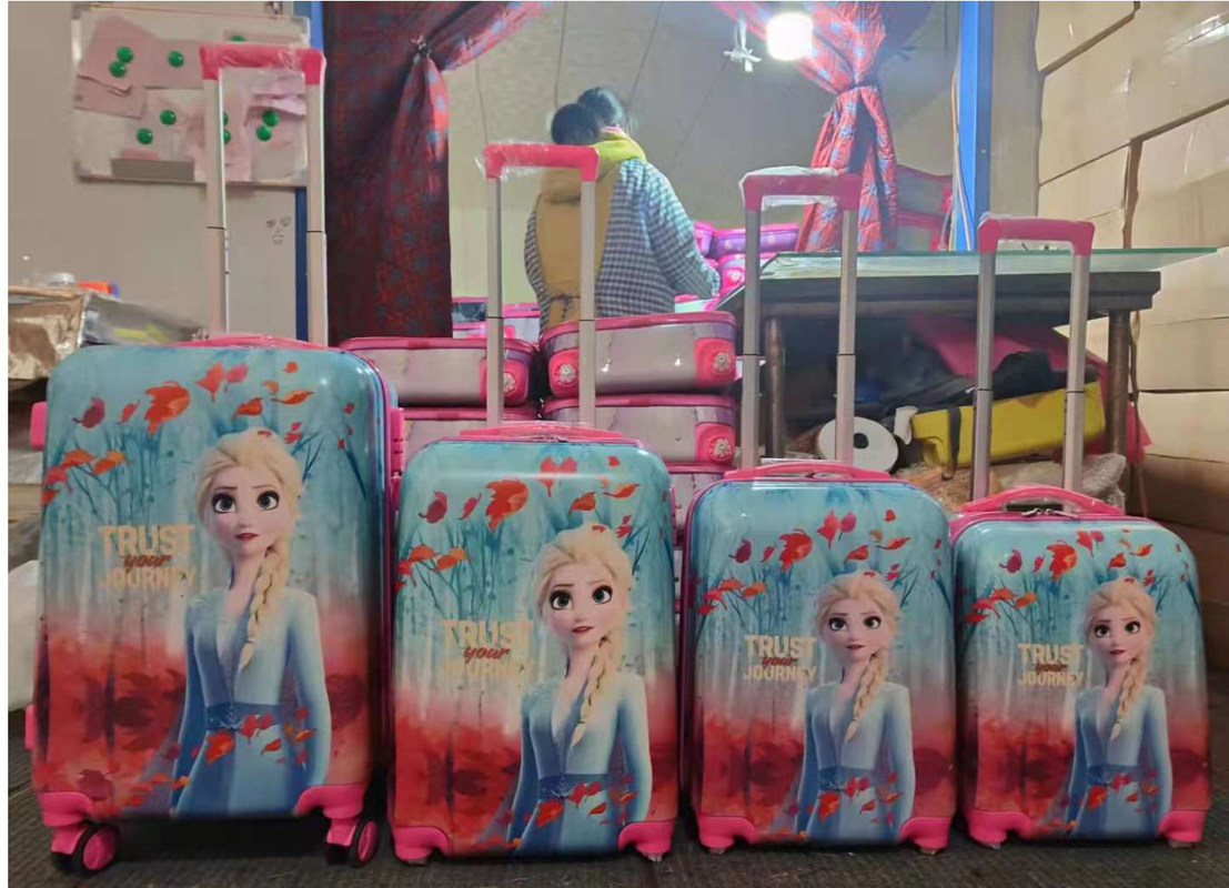 Transparan Jelas Desain Disesuaikan Kartun Desain Hewan ABS PC Tas Koper Perjalanan Anak-anak Koper Bagasi