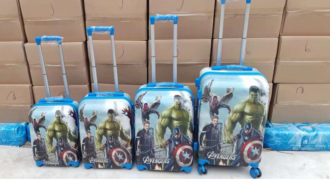 Custom Anime Kartun Super Man Koper Anak-anak Rolling Baggage Bag Anak-anak Boy Trolley Kasus