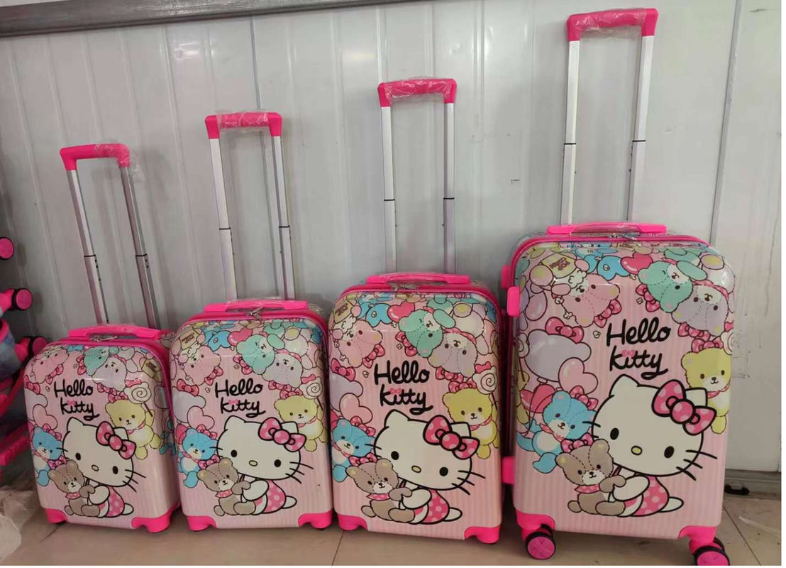 Baju Bayi Kt Pink Dengan Genggaman Roda Spinner Unikorn Ringan Bawa Bagasi Untuk Gadis Anak-anak Hello Kitties