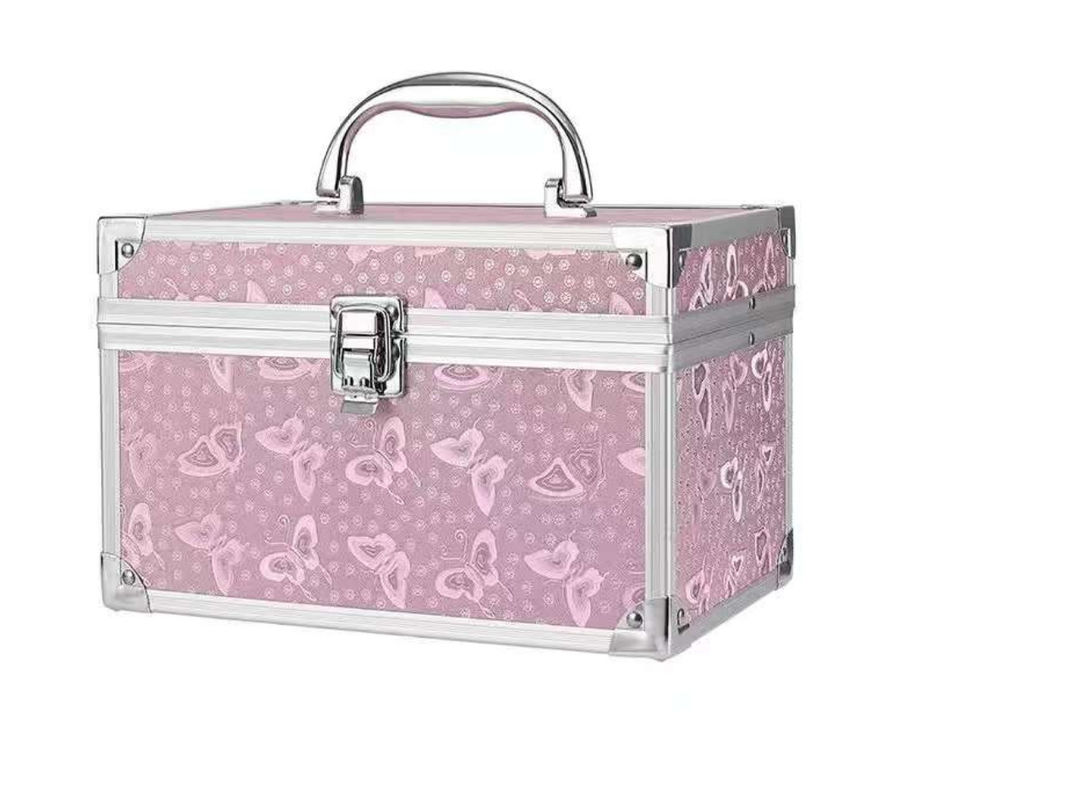 Low MOQ Vanity Case With Mirror Makeup Brush Case Travel Make Up Box Bagasi Aluminium Cosmetic Case Organiser Penyimpanan