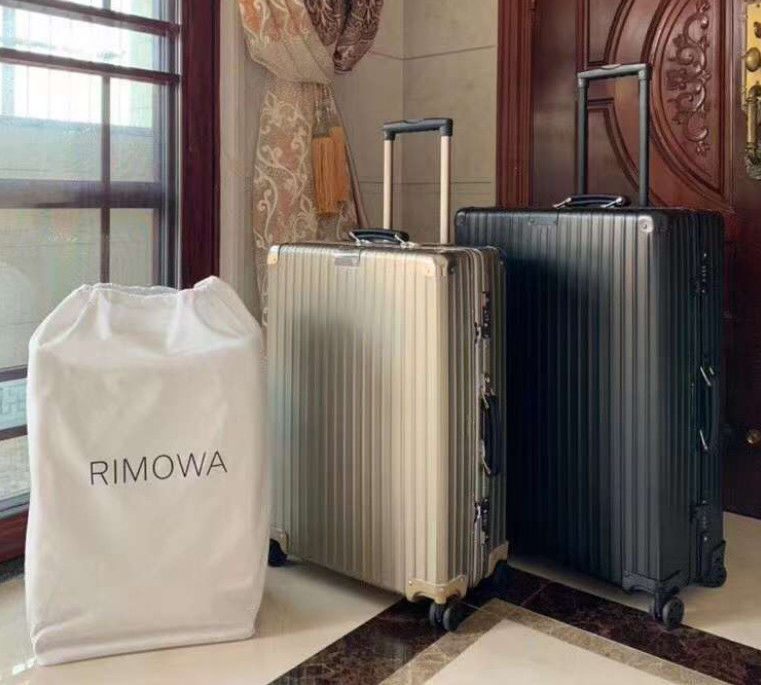 Hot Sale All Aluminium Magnesium Alloy Vintage Travel Baggage Unisex Carry TSA Custom Lock Baju Kertas Roda Spinner Manufa