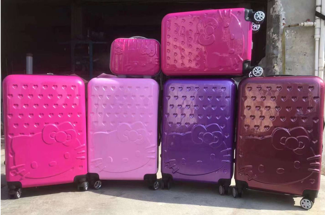Anak-anak KT Kucing Kartun Bawa Perjalanan Trolley koper Bagasi Untuk Anak-anak Kotak Make-up Toilet Kosmetik Tas Cuci