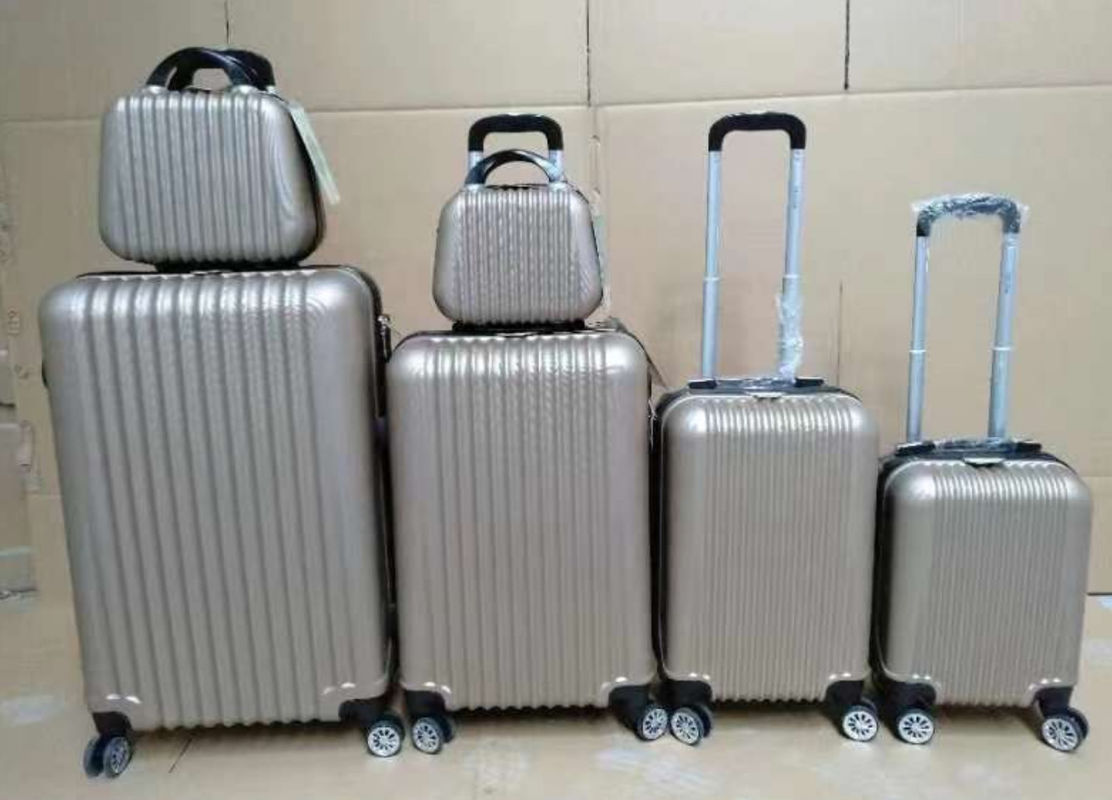 Pabrik Desain Garis Sederhana Perjalanan ABS Carry-On Trolley Case Baju Bagasi Perjalanan Bagasi Set 20 24 28 Inci