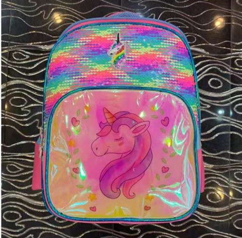 Fashion Backpack Custom Girls Rainbow Sequin Backpack Outdoor Kids's Casual Backpacks Untuk Gadis Unicorn Tas Sekolah