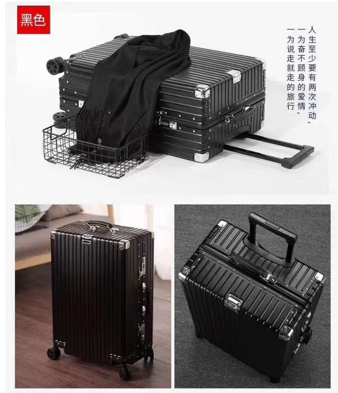 Set Bagasi Jual Panas Kerangka Aluminium Bagasi Pria Kekuatan Bisnis Koper Perjalanan Kapasitas Besar