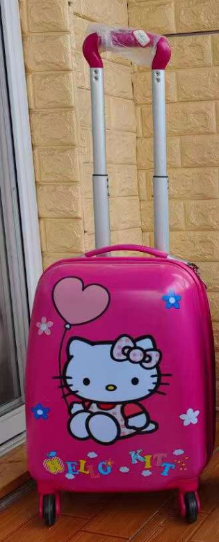 Anak-anak ABS Spinner koper Cartoon Bagasi Untuk Pria dan Wanita Perjalanan Bayi 16 Inci Password Login Case