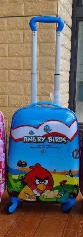 16 Inci Double-Sided Kartun Zipper Baggage, Universal Wheel Boarding Travel Box, Kasus Trolley Anak-anak