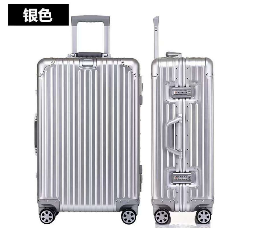 Bagasi Perjalanan Aluminium Hard Trolly Case New Aluminium Suitcase 4 Spinner Wheels Suitcase Bagasi