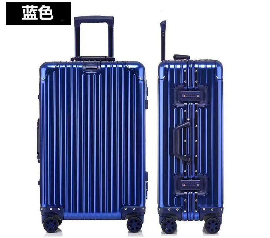 Unisex Full Aluminium Waterproof Perjalanan Bisnis Bagasi Trolley koper Set Spinner Aluminium Bagasi Pria