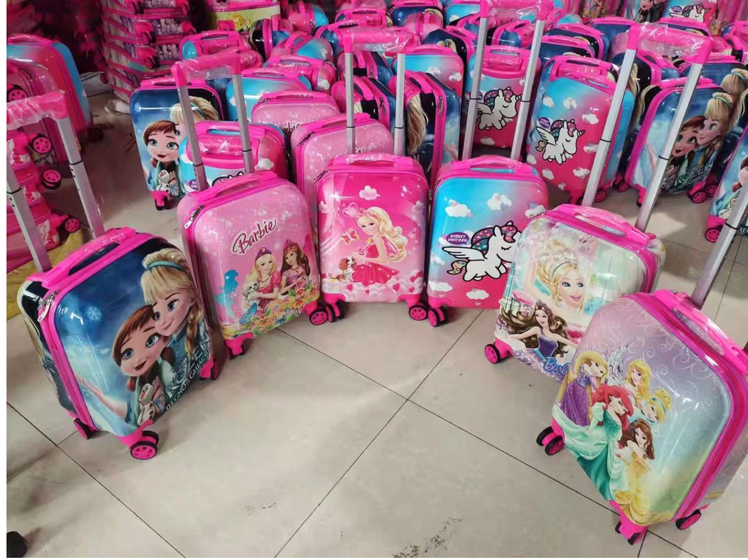 16 20 Inch Suitcase Kids Custom Anime Pattern Printing Design Abs+Pc Baggage Set Traveling Travel Trolley Bag