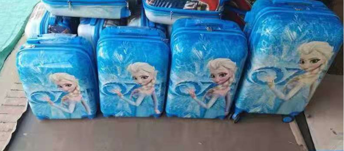 OEM Transparan Jelas Desain Disesuaikan Kartun Desain Hewan ABS PC Travel Tas Koper Anak-anak Koper Bagasi