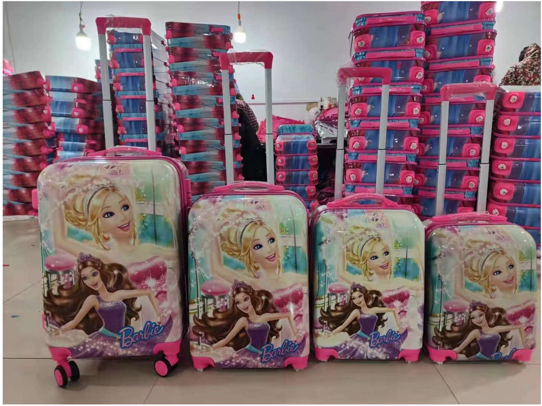 Anak-anak yang lucu tas bagasi perjalanan Trolley gadis kecil koper satu set dengan bagasi untuk anak
