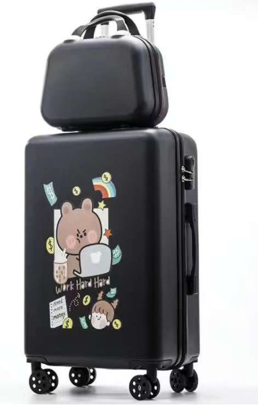 Brand New Listing Abs List Baggage Boarding Case Wanita Multi Color Pc Hard Shell Baggage Gambar yang disesuaikan Perjalanan