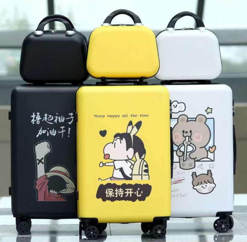 4 Roda Custom Logo DIY Creative Print Travel Bag Bag Bag Spinner Kabin ABS PC Trolley Bawa On Custom Logo koper
